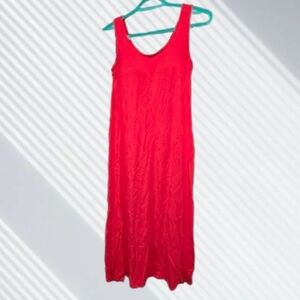 Uniqlo Vibrant Red Midi Dress